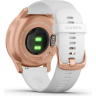 Часы GARMIN VIVOMOVE STYLE розовое золото с белым силиконовым ремешком 010-02240-20